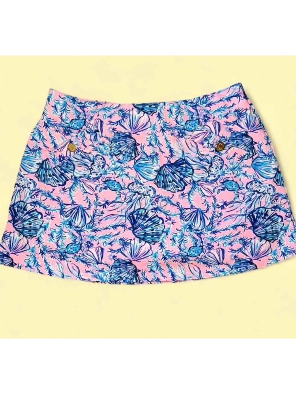 LILLY PULITZER SKORT • "Magnolia Lilac A Jelly" seashell and coral print